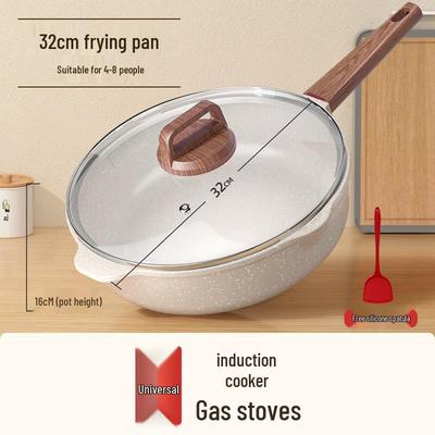 Balder 32CM Maifan Stone Non-stick Deep Frying Pan with Lid