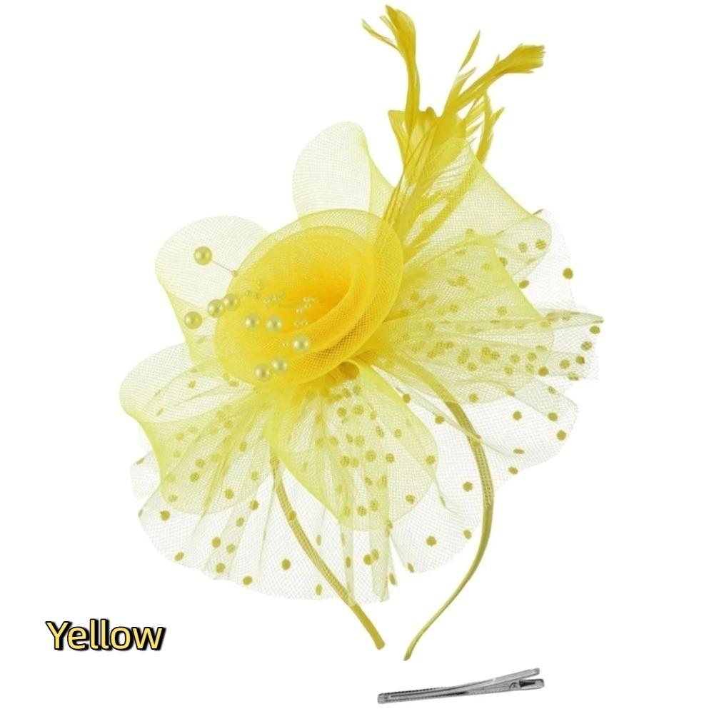 Flower Mesh Party Mesh Hair Band Bride Headdress Bride Headdress  Cocktail Party