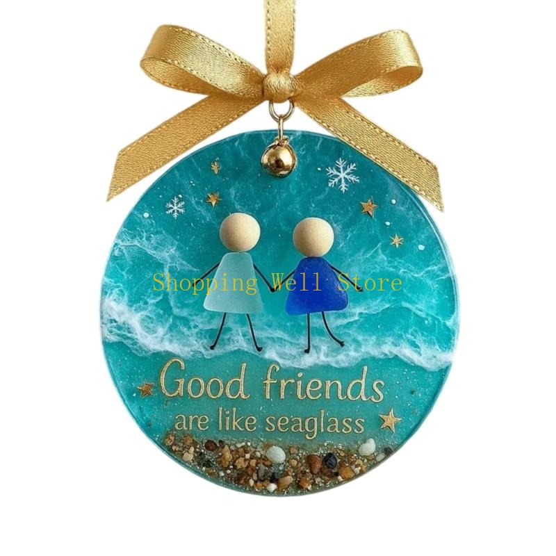

KX4B Premium Acrylic Friendship Holiday Ornament Shatterproof Design For Christmas Decorations And Whole Year Display