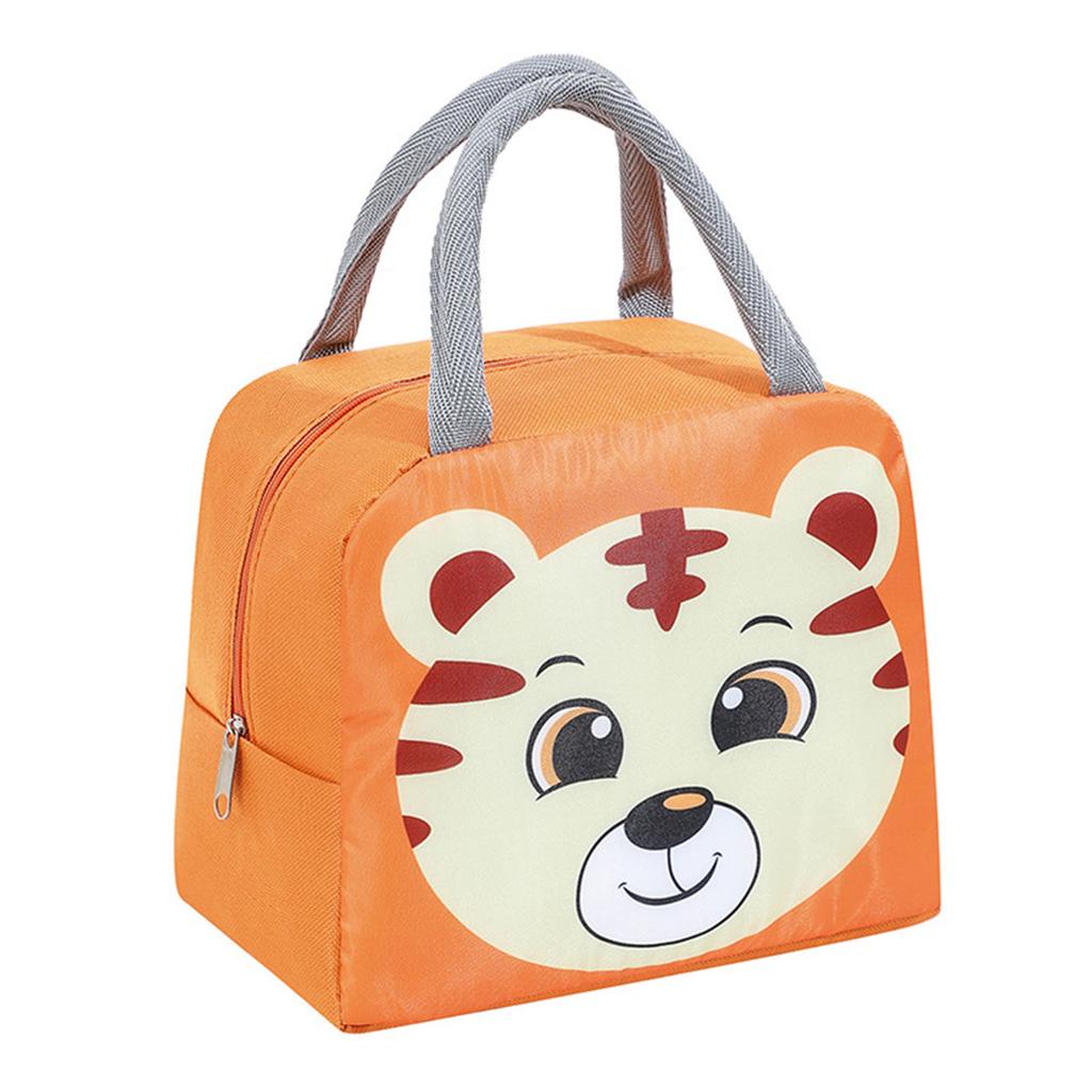 Lunch Bag Cute Cartoon Animal Pattern Waterproof Large Capacity Portable Thermal Insulation Lunch Box Bag for Women Men