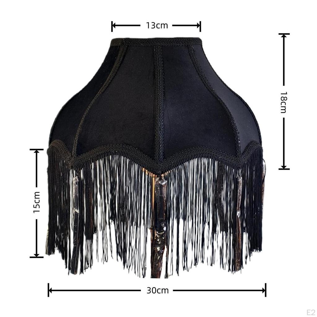 Vintage Lampshade E27 Lamp Cover Bell Shape Scallop Shade for Office Decoration