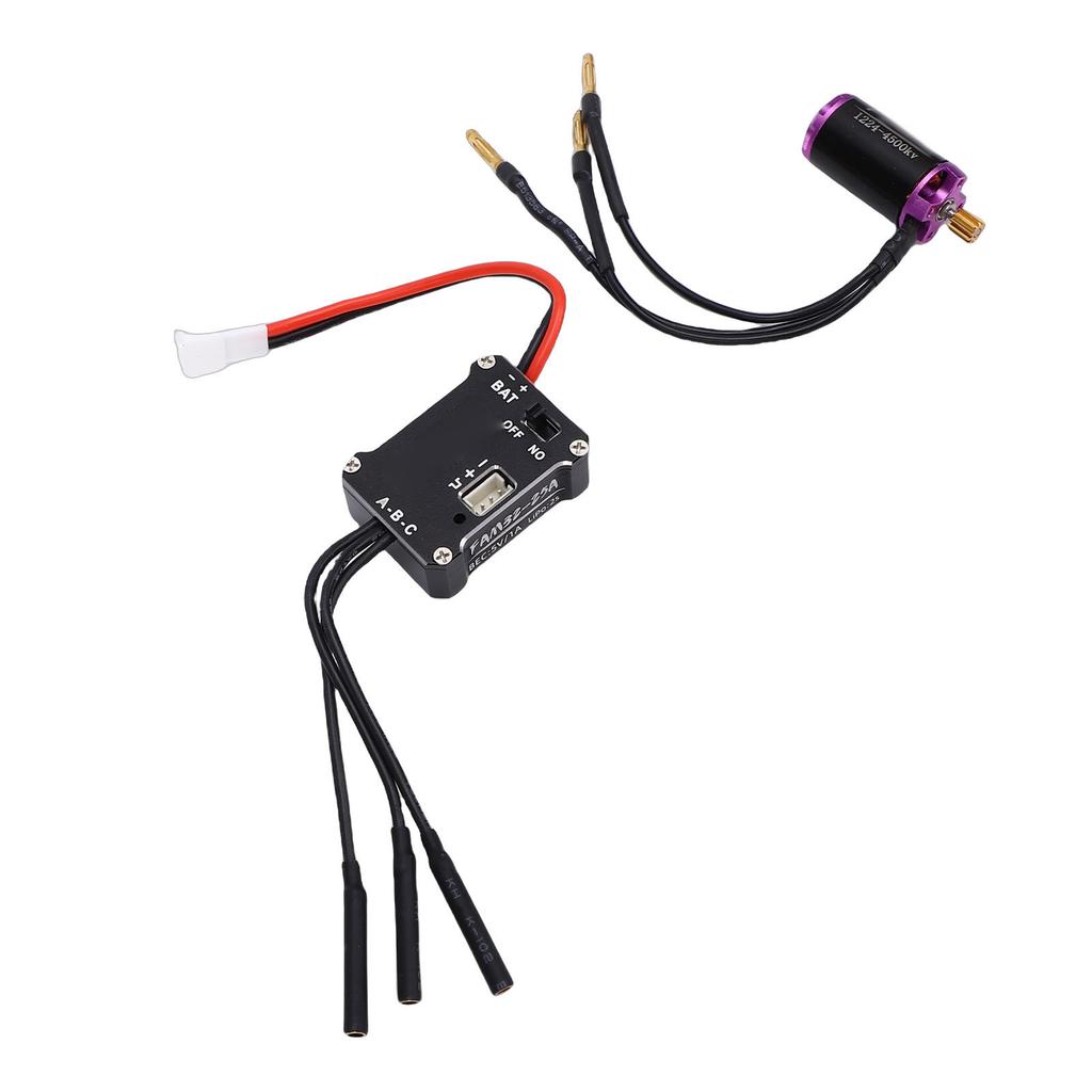 1224 4500KV Brushless Motor 25A ESC Fit for SCX24 1 24 Model Cars RC Brushless Motor ESC Combo