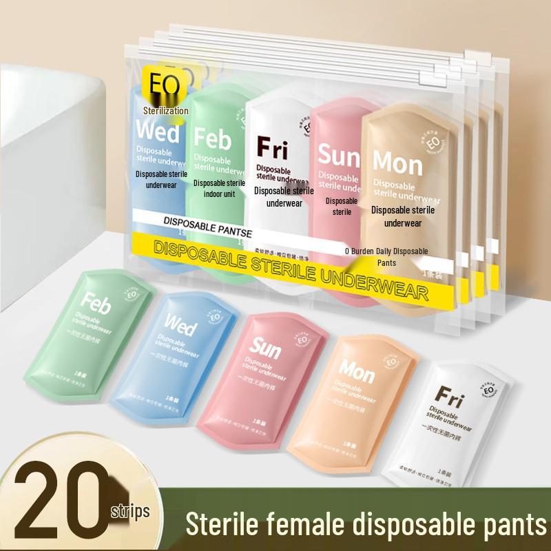 

Стерильное послеродовое одноразовое нижнее белье из чистого хлопка для женщин - Большой размер, Удобное для путешествий Size XL [Recommended for 110-130 pounds]