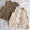 Women's Autumn Solid Vintage Thickened Vest Simple Sleeveless Outerwear Leisure Jacket