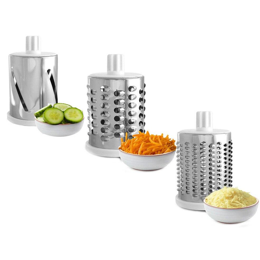 Feliator Manual 3-in-1 Ayawaska Slicer, 3 Interchangeable Stainless Steel Blades, Non-Slip Suction Base, Red Kitchen Tool