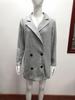 Women's Solid Color Double-Breasted Lapel Woolen Coat for Autumn/Winter 2025