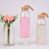 Creative Glass Water Cup, Silicone Protective Cover, Thermal Insulation Glass, Single-Layer Outdoor Glass Water Bottle
