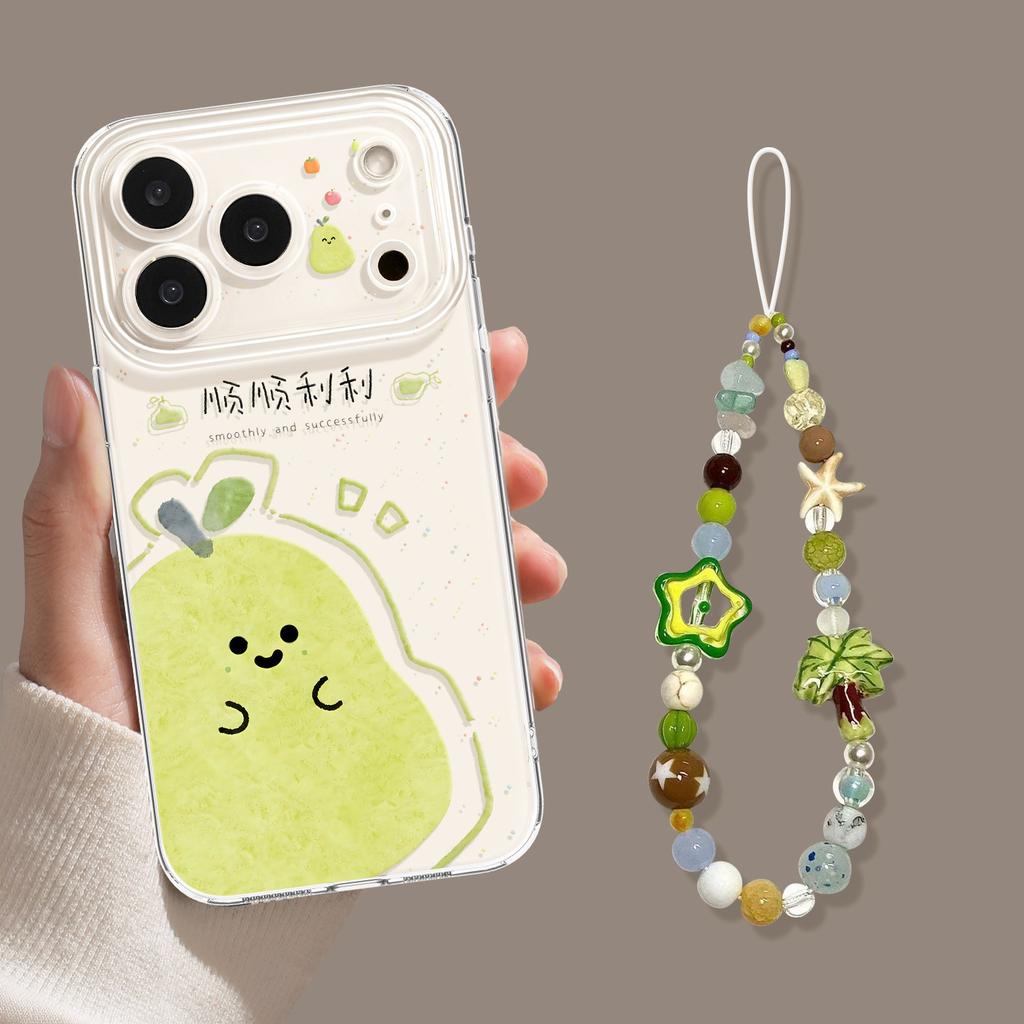 Fruit summer mobile phone case is suitable for iphone17 Apple 16pro transparent 15/14 with lanyard 13 fresh 12 sets