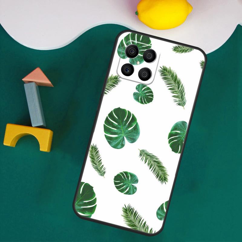 Monstera Leaves Palm Tree Flowers Case For Honor Magic 7 Pro 5 6 Lite Honor 200 Pro 50 70 90 X9a X8a X8 X9 X8b X9b X9c Cover