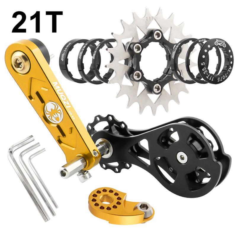MUQZI Fahrradkassetten-Umrüstsatz 12t-22t Single Speed Kassettenritzel und Kettenspanner für MTB Rennrad