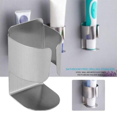 Brushed Non-Marking Toothpaste Organizer Wall-Mounted Holder Stand Rack Electric Toothbrush Holder