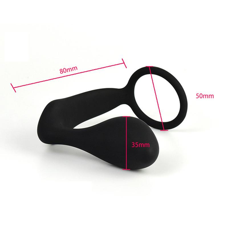 Male Silicone Anal Toy – Anal Plug, Cock Ring & Prostate Massager, Rear Self-Stimulator, Adult Pleasure Product
