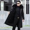 New men's imitation fox imitation raccoon fur integrated medium and long coat winter imitation fur coat
