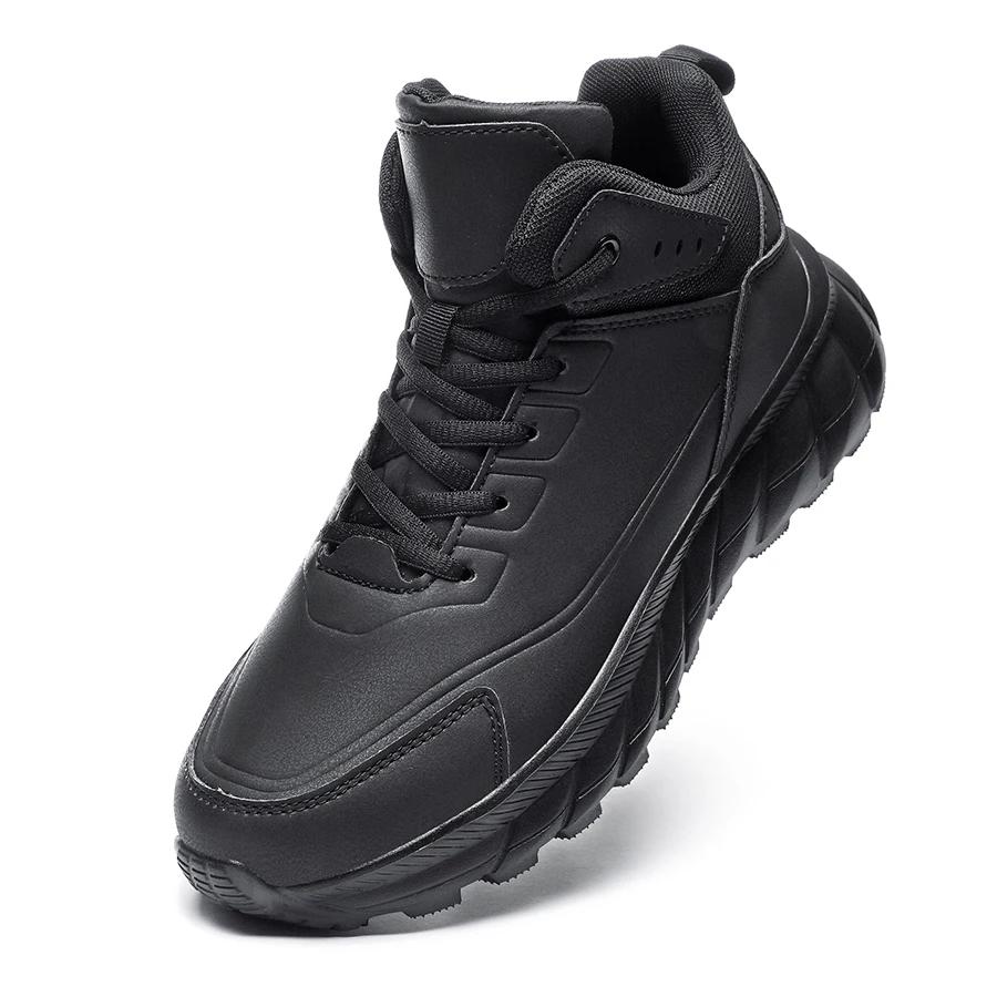 

Зимние ботинки для мужчин, новые водонепроницаемые кожаные теплые зимние ботинки для женщин, унисекс, для отдыха, нескользящие, для работы, с высоким верхом, повседневные 39