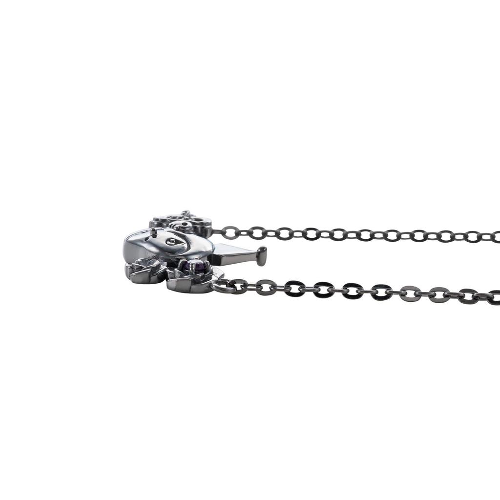 White Clover Kuromi 20th Anniversary Bracelet featuring Sanrio 925 Sterling Silver with Cubic and Skull Purple and Perfect for Anniversary or Birthday