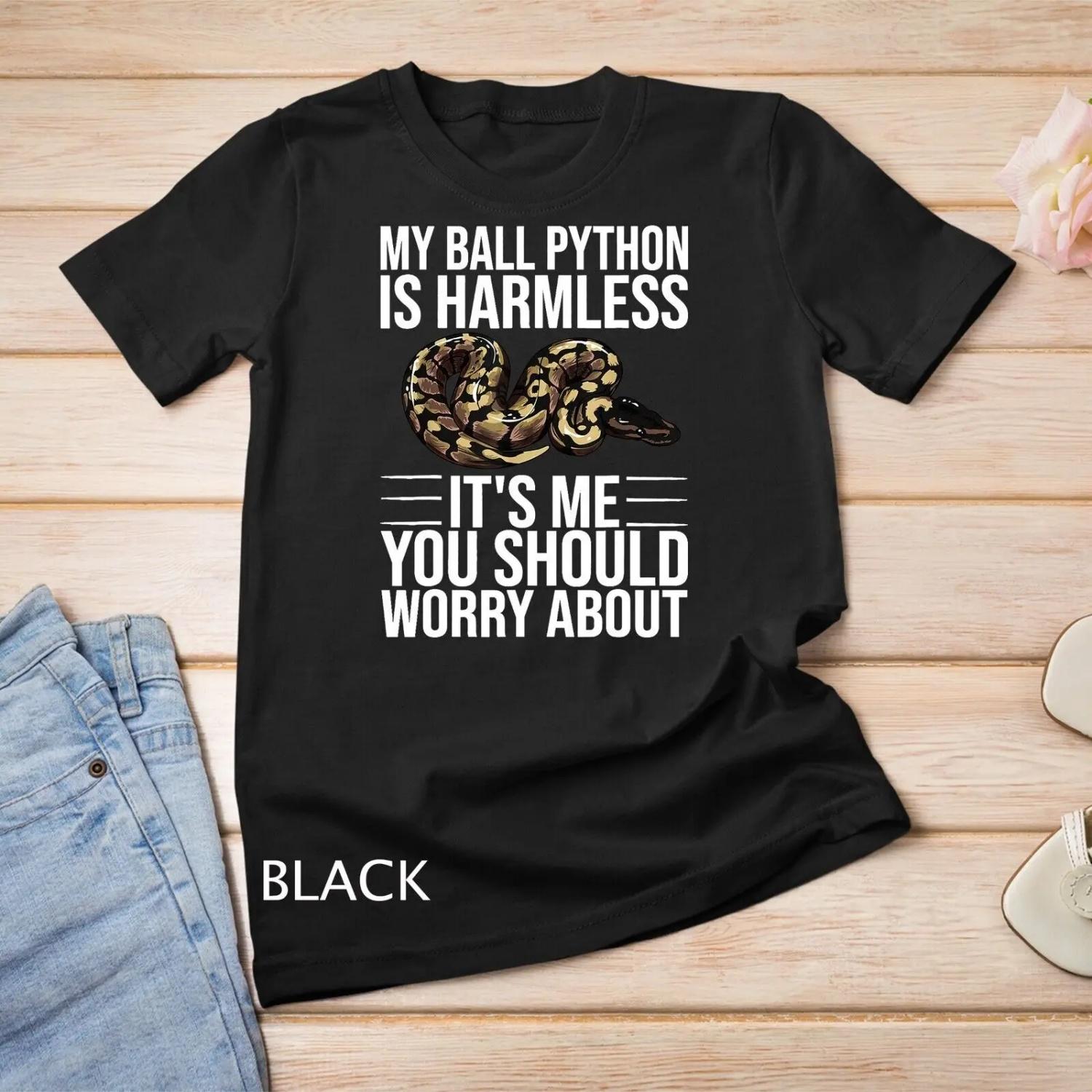 Funny Ball Python Design Snake Lover Boys Girls T Shirt S чёрный