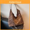 Stylish Leopard Pattern Tote With Soft Leather Fabric And Inner Pocket For Work Or Casual