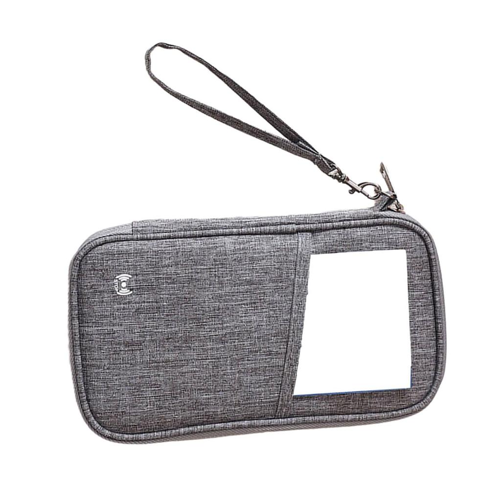 Thin Travel Essential Pouch With Dedicated Passport Slot And Card Capacity Blocking Wallet For Business Trip