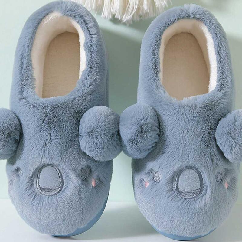 

Winter Women s Fluffy Fur Slippers 2 Colors CH1923416 Blue