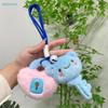 Cute Plush Key & Lock Keychain Soft Fuzzy Heart-Shaped Charm for Bags/Keys Adorable Cartoon Couple Key Ring Accessories