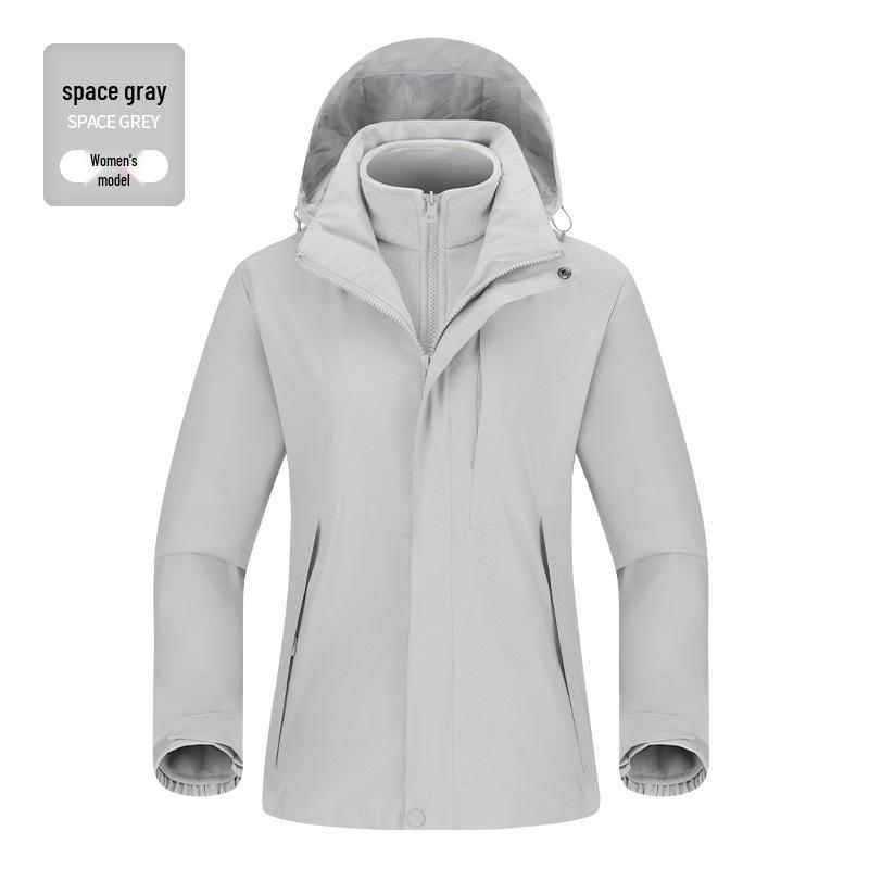 Unisex Outdoor 3-in-1 Tech Mountaineering Suit: Waterproof, Windproof, Temperature-Regulating, Fashionable, Wear-Resistant, Scratch-Resistant.