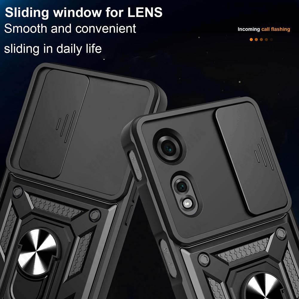 Skyv Kamera Linse Beskyttelse Funda for ZTE Nubia Neo 2 5G Deksel for ZTE Nubia Neo 2 5G Deksel Magnetisk Ring Støtteholder Deksel