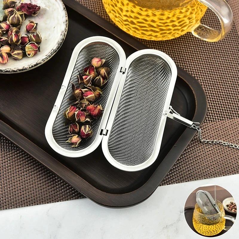 Creative Stainless Steel Cooking Spices Infuser Fine Mesh Loose Tea Herbal Strainer Multi-purpose Residue Filter for Household