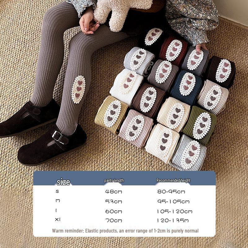 Minliu Autumn & Winter Candy Color Knitted Leggings for Girls - Baby Pants Outerwear & Tights Socks Combo