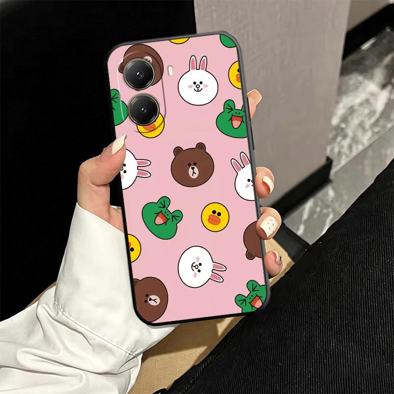 Cartoon Bear B-Browns C-Conys Soft Phone Case for Xiaomi Poco X5 X6 X7 X8 Pro Max X3 F7 F8 Ultra M8 M7 M6 M5 Redmi 15 15C 14C 13
