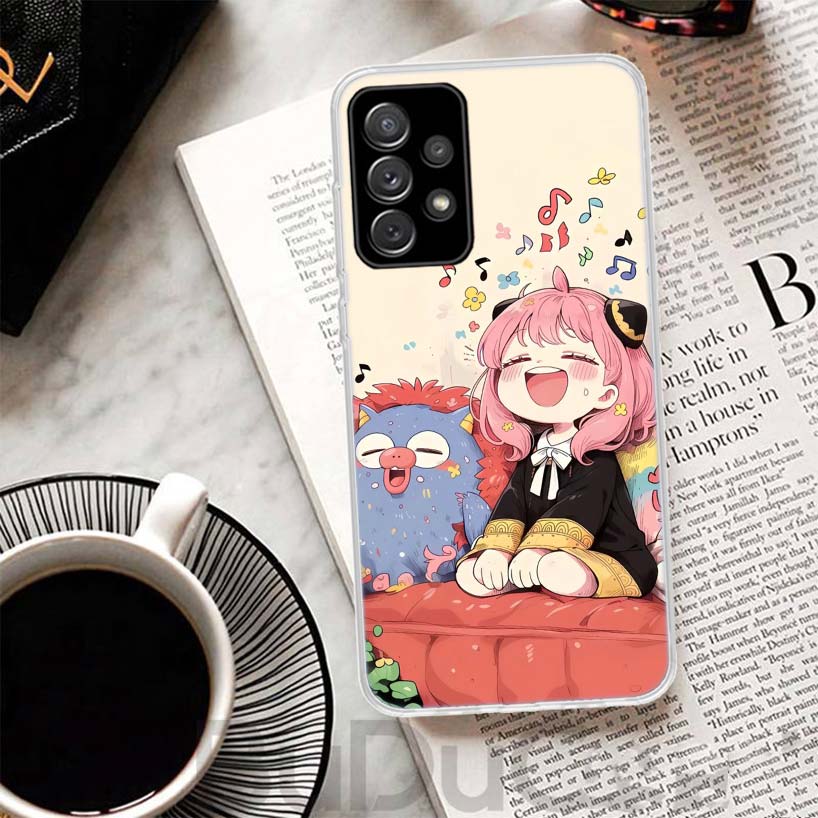 S-Spy Family Anya Cover For Samsung Galaxy A52 A42 A32 A22 A12 A50 A51 Phone Case A70 A71 A40 A41 A30S A31 A20E A21S A10S Galaxy