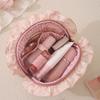 Shell Shape Toiletry Pouch Ruffle Travel Pouch Multipurpose Cosmetic Bag  Daily Use