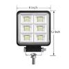 12-24V 48W 4-Inch Square White LED Work Light Pods Flood Spot Lamp 6000K Universal for Car Off Road Truck SUV Van