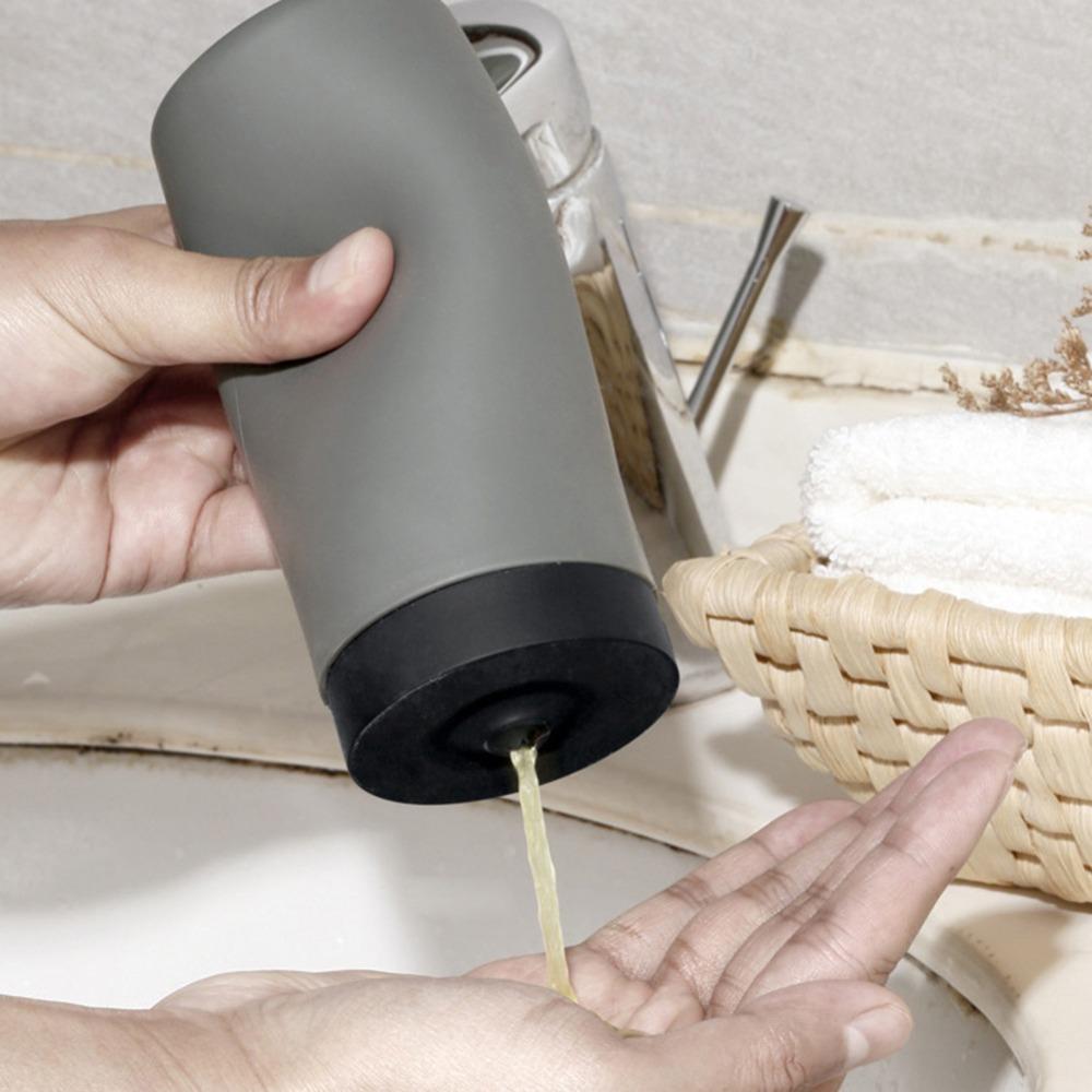Grauer Flüssigkeitsspender Silikon Silikon Shampooflasche Silikon Quetschflasche Lotion Spender