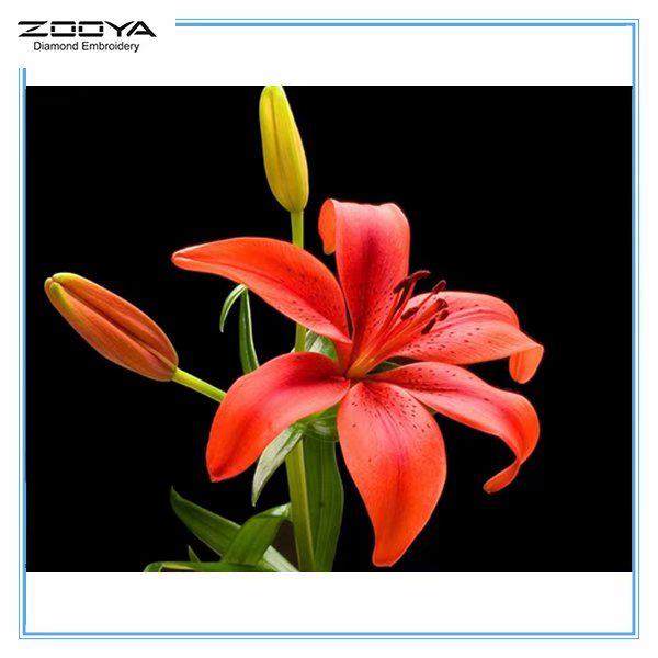 

ЗООЯ DIY 5D Полный Круглый Алмазная Картина Красивые Цветы Вышивка Крестом Ремесло Стежок Домашний Декор