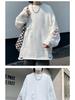 Autumn Men's Hole-Knit Sweater: New Lazy Style Pullover in Black or White