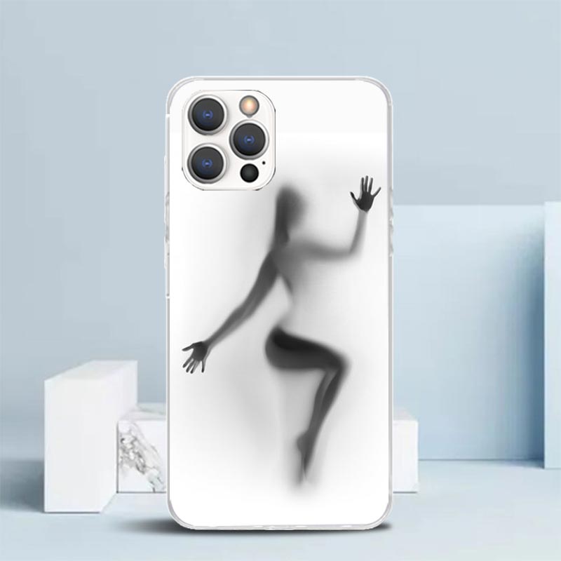 Woman Silhouettes Sexy Lady Girl Phone Case For IPhone 16 17 Air 16E 15 14 Plus 13 Mini 12 11 Pro Max 7 8 + SE 2020 Soft TPU Bac