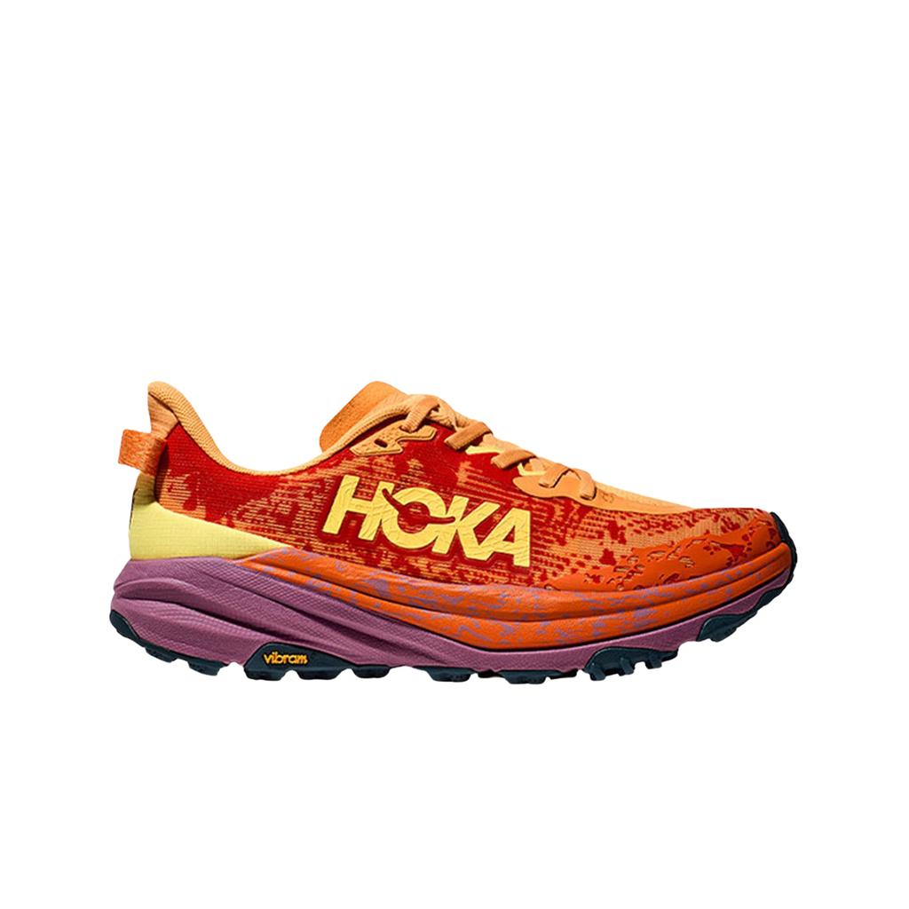 HOKA One One Speedgoat 6 Bequeme Rutschfeste Langlebige Low-Top Laufschuhe Herren Laufschuhe Orange Rot 1147830-SRBT