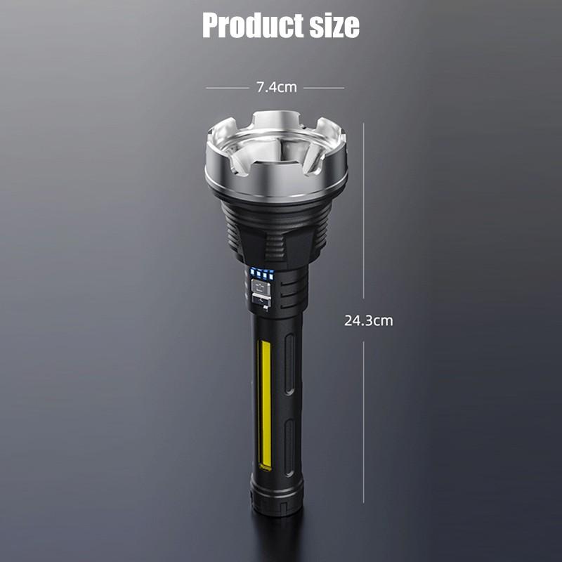 LED wiederaufladbare Taschenlampe COB-Arbeitslicht für Outdoor-Camping, Angeln, Jagen, Klettern, Abenteuer-Notfall