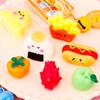 Fruit Squeeze Toy with Bell Lanyard Stress Anxiety Relief Slow Rising Mini