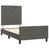 Bed Frame without Mattress Dark Grey 100 x 200 cm Velvet