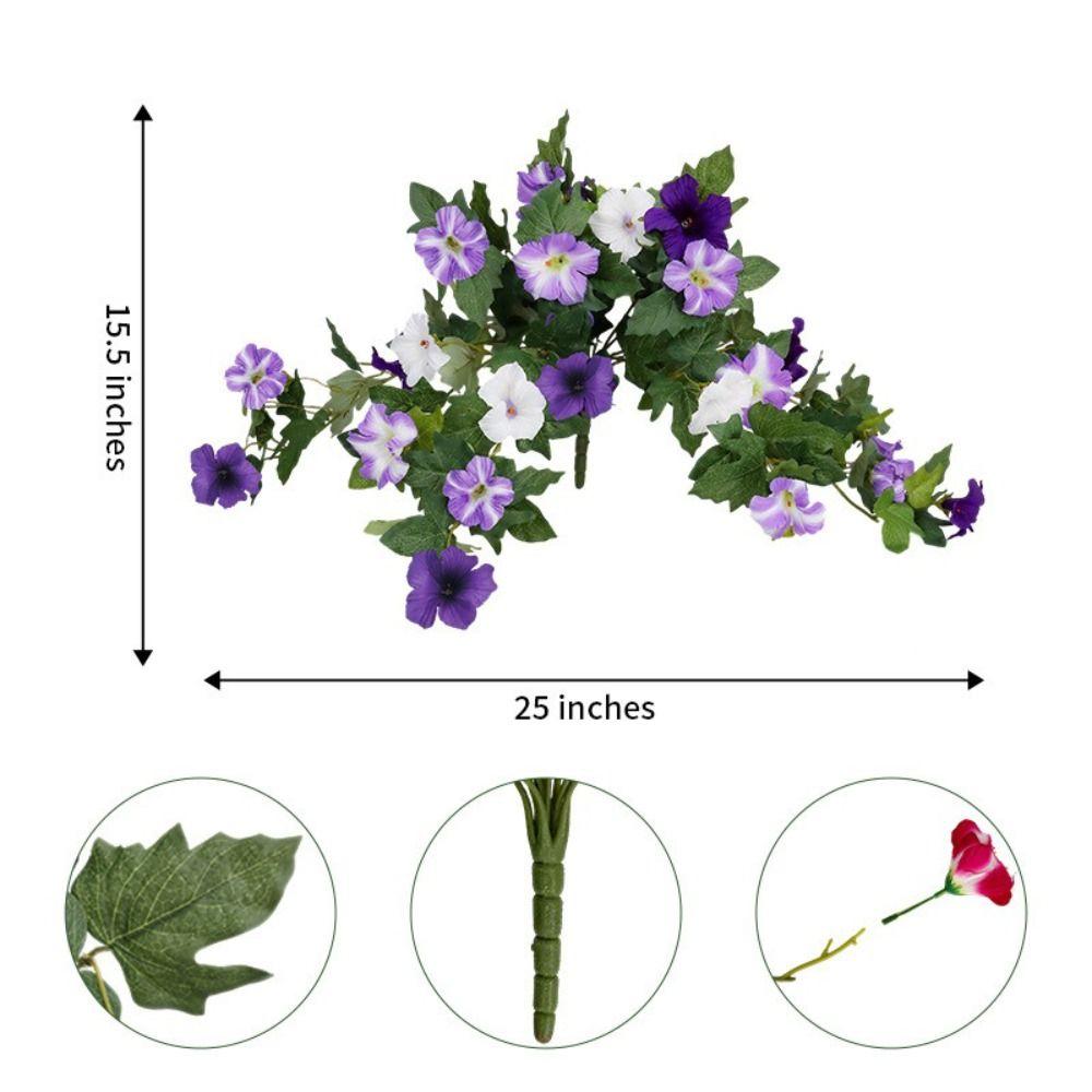 Silk Material Artificial Silk Flowers UV Resistant Faux Silk Morning Glory Flowers Artificial Trumpet Flower Wedding Decoration
