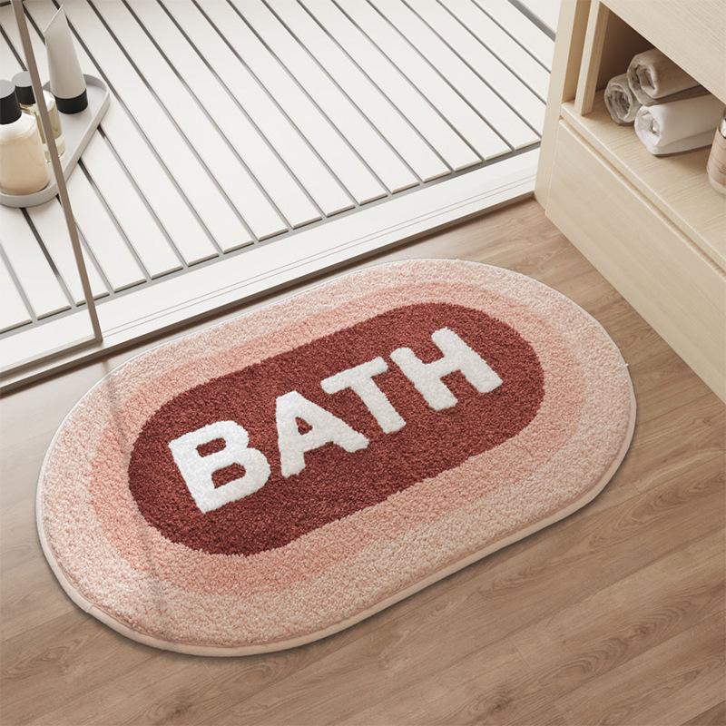 Simple Bathroom Floor Mat Cashmere Floor Mat Household Bathroom Door Absorbent Foot Mat