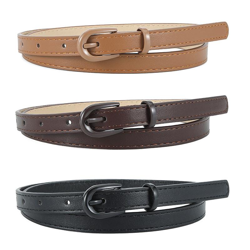 Contemporary And Sleek Pu Leather Womens Belt With Stylish Pin Buckle For Outfit Any