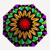 1pc Colorful Mandala Pattern Automatic Folding Umbrella - Portable 3-Fold Design, 8-Bone Iron Frame Outdoor Umbrella, Ideal Gift for Fans, Travelers,