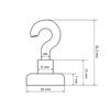 Magnetic Hook Holder 20X7Mm Strong Magnet, Hunter Hanger, Load Capacity 16Kg