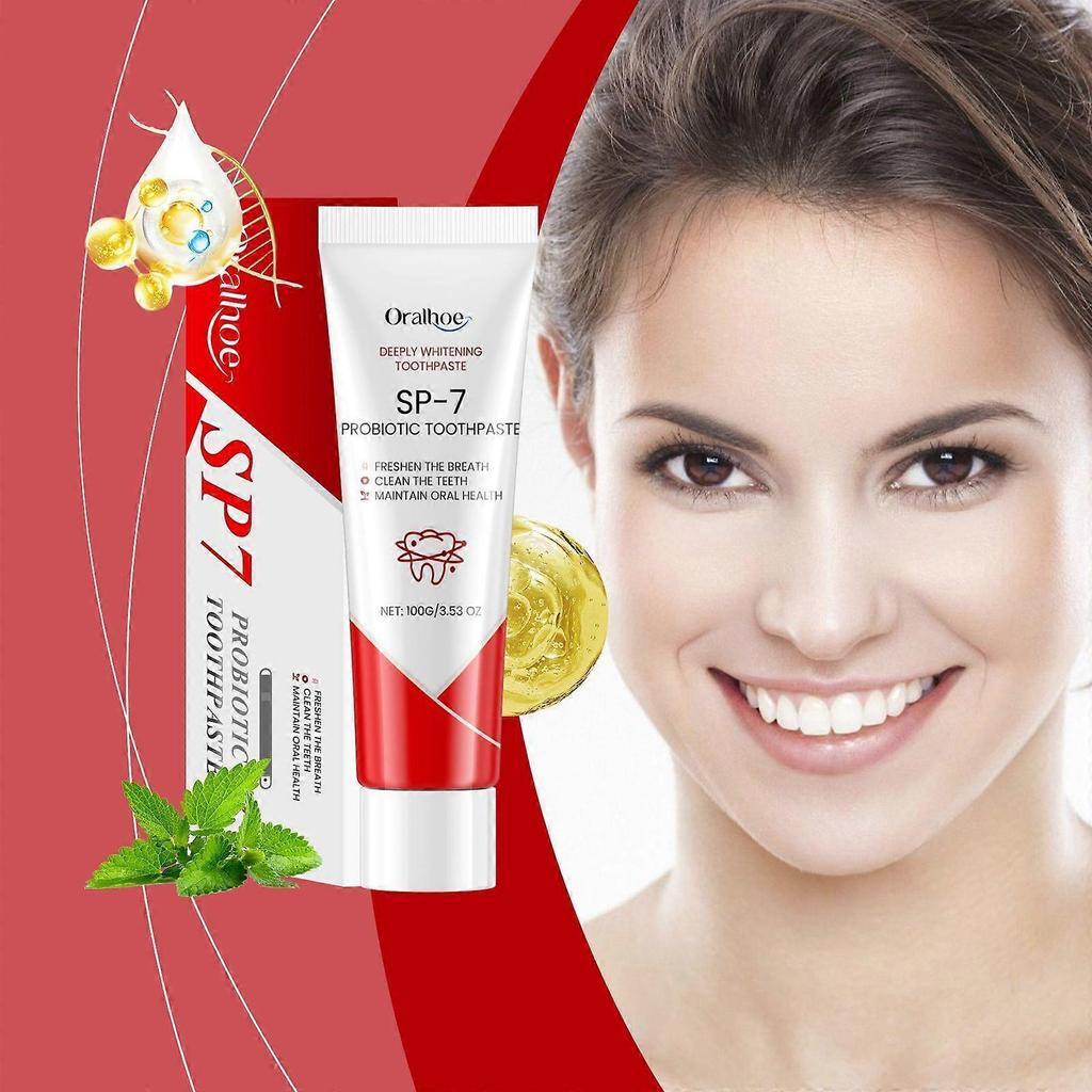 Probiotic toothpaste protects teeth hygiene, gently cleans surface stains and