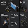 Electric Bike DYU A1F Pro 16" 250W Motor 7.5AH Max Range 60Km Load 120Kg Black