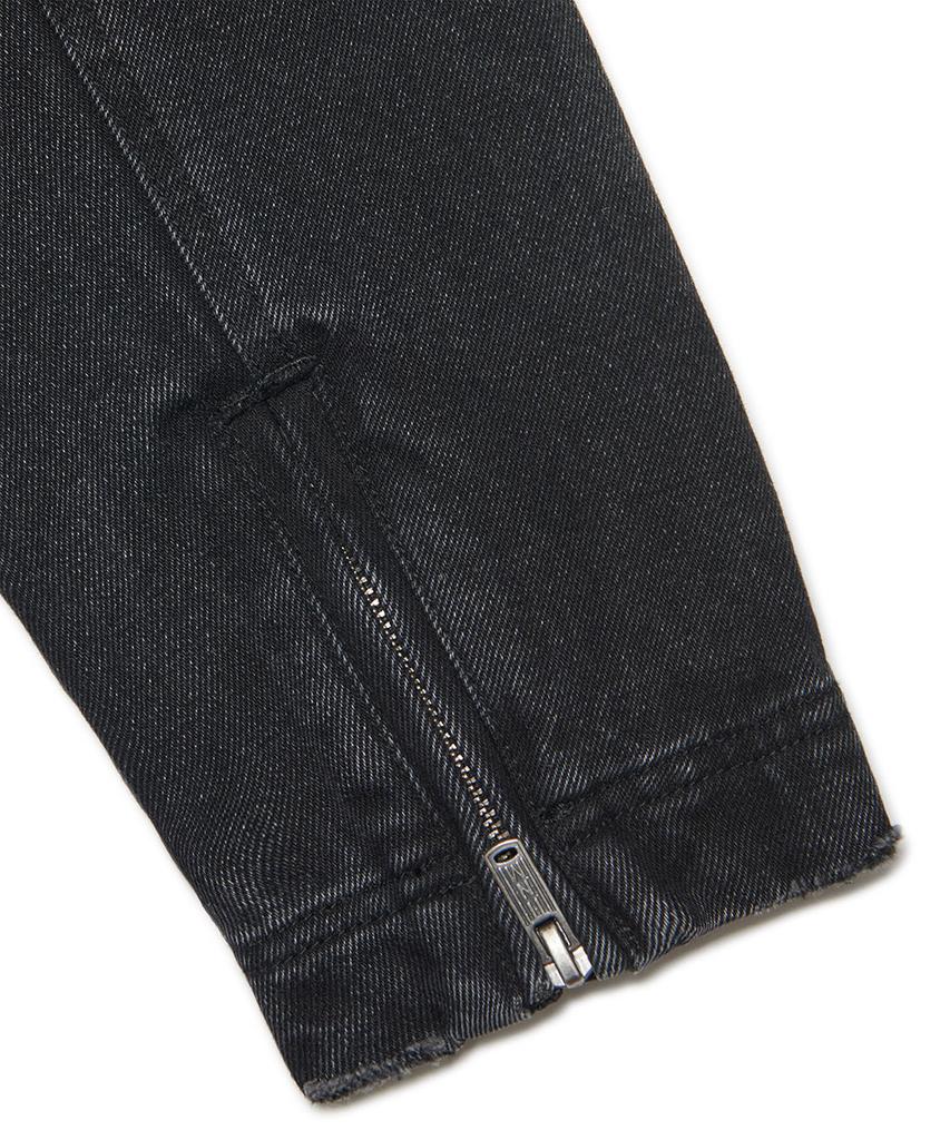 Nomanual Washed Denim Rider Jacket - Washed Black