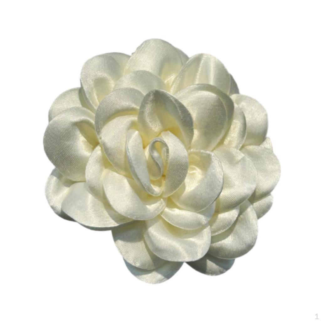 Broșă Floare Camelia pentru Femei, Clips Mare de Păr și Ac de Rever Accesorii Rochie