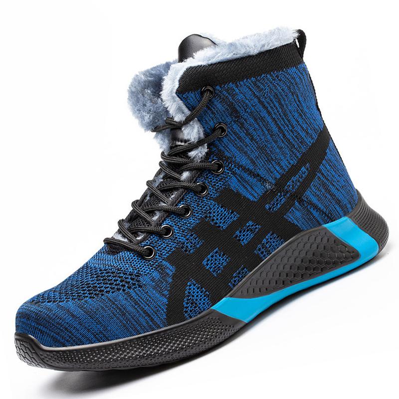 Fashion Steel Toe Work Safety Boots Men Indestructible Boots Punctu-proof Safety Shoes Men Work Sneakers Lightweight Security Work Shoes